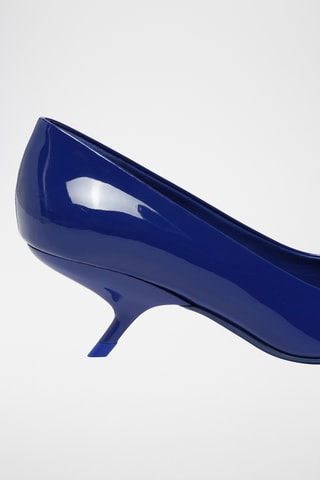 Escarpins vernis en cuir - Bleu