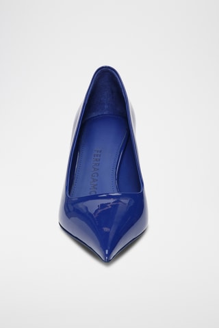 Escarpins vernis en cuir - Bleu