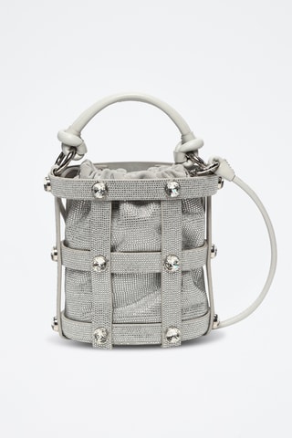 Sac seau en cuir - Argenté