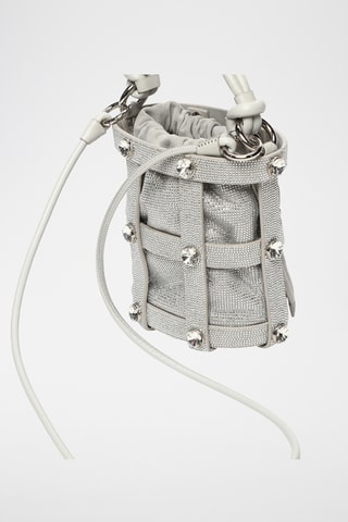 Sac seau en cuir - Argenté