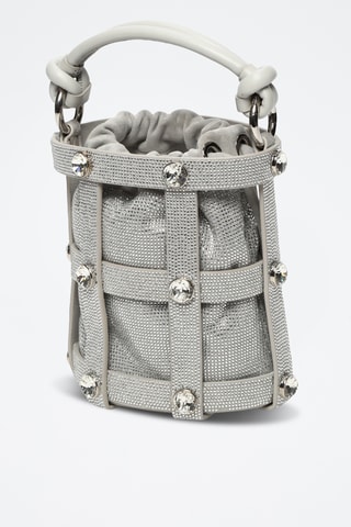 Sac seau en cuir - Argenté