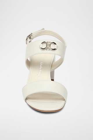 Sandales à talons en cuir - Blanc