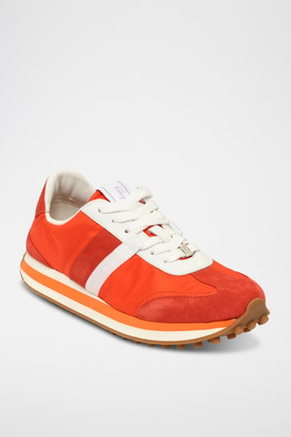 Baskets en velours - Rouge