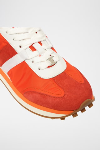 Baskets en velours - Rouge