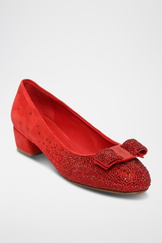 Escarpins en cuir suédé - Rouge