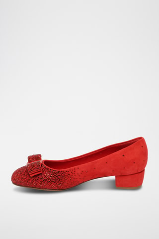Escarpins en cuir suédé - Rouge