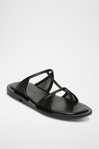 Mules en cuir - Noir