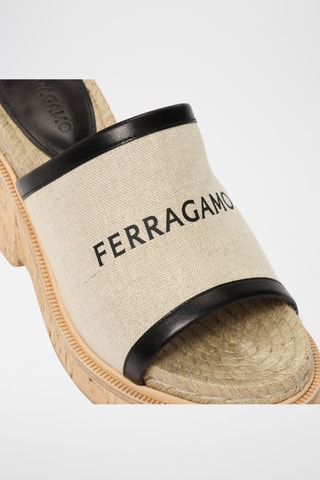 Mules compensées - Beige