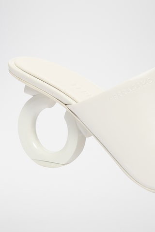 Mules à talons en cuir - Rose