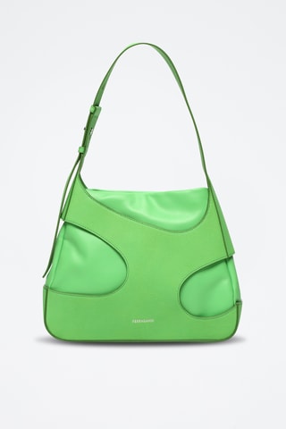 Sac porté épaule en cuir - Vert