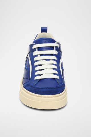 Baskets en cuir - Bleu