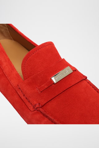 Mocassins en cuir - Rouge