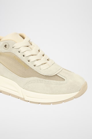 Baskets compensées en cuir - Bleu
