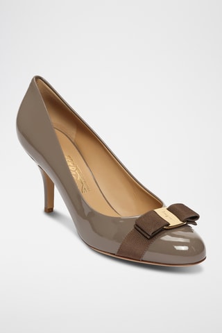 Escarpins vernis en cuir - Marron