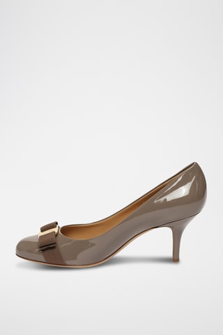 Escarpins vernis en cuir - Marron