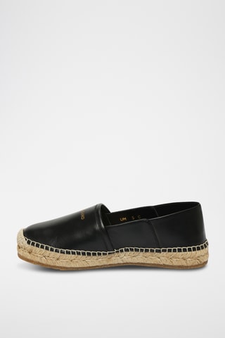 Espadrilles en cuir - Noir