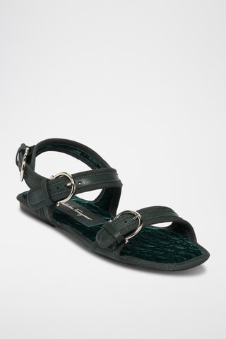 Sandales en cuir - Noir