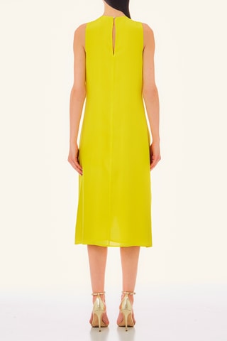 Robe midi en soie - Jaune