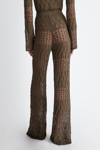 Pantalon taille haute - Marron