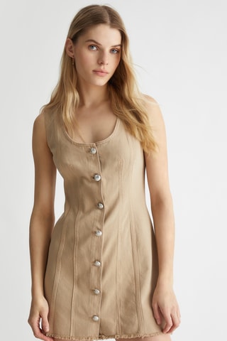 Robe fourreau en jean - Beige