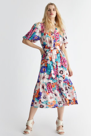 Robe midi - Multicolore