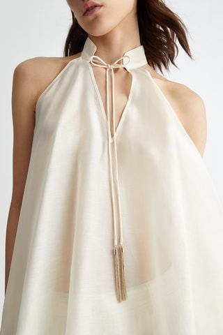 Top en soie - Beige