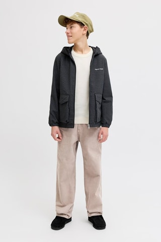 Pantalon wide legs taille haute en coton biologique  - Jack&Jones -  Beige