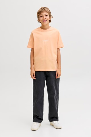 Pantalon wide legs taille haute en coton biologique  - Jack&Jones -  Noir