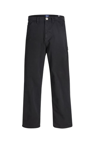Pantalon wide legs taille haute en coton biologique  - Jack&Jones -  Noir