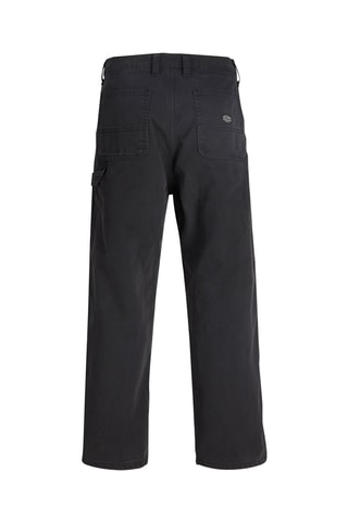 Pantalon wide legs taille haute en coton biologique  - Jack&Jones -  Noir