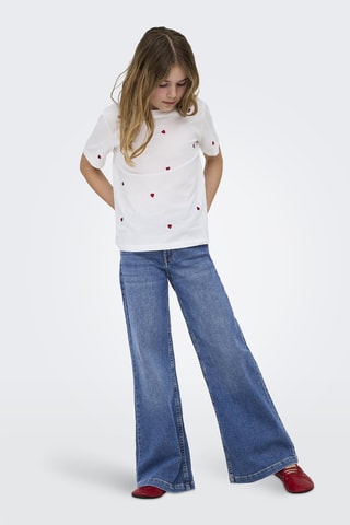 Jean flare en coton biologique  -  Bleu clair - Kids Only Girl