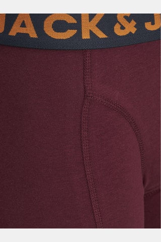 3 boxers en coton biologique - Bleu marine et bordeau - Jack&Jones Junior