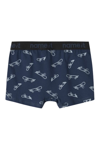 3 boxers en coton biologique  -  Noir et bleu marine - Name It