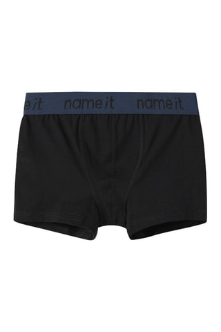 3 boxers en coton biologique  -  Noir et bleu marine - Name It