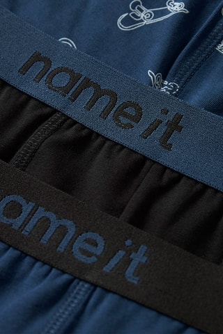 3 boxers en coton biologique  -  Noir et bleu marine - Name It