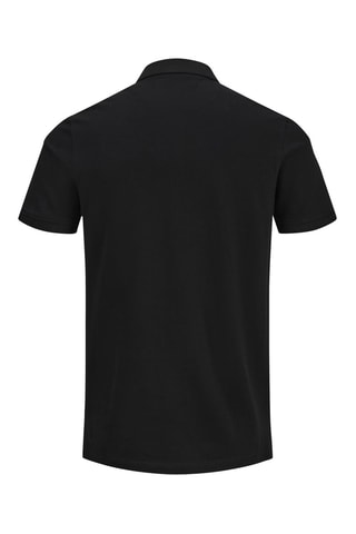 Polo regular em algodão biológico -  Preto