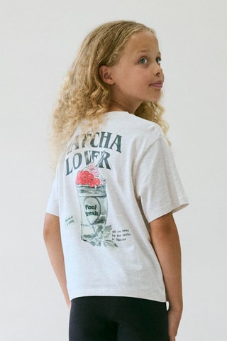 T-shirt regular en coton biologique  -  Gris clair chiné - Name It