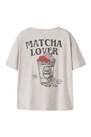 T-shirt regular en coton biologique  -  Gris clair chiné - Name It