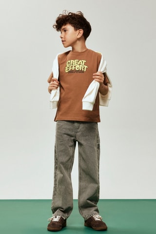T-shirt en coton biologique - Marron - Name It