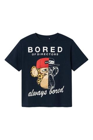 T-shirt en coton biologique - Bleu marine - Name It