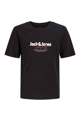 T-shirt regular en coton biologique  - Jack&Jones -  Noir