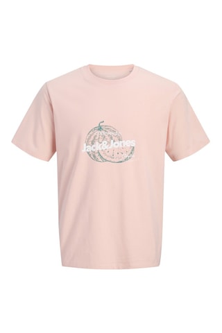 T-shirt regular en coton biologique  -  Rose - Jack&Jones