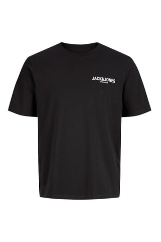 T-shirt regular en coton biologique  -  Noir - Jack&Jones