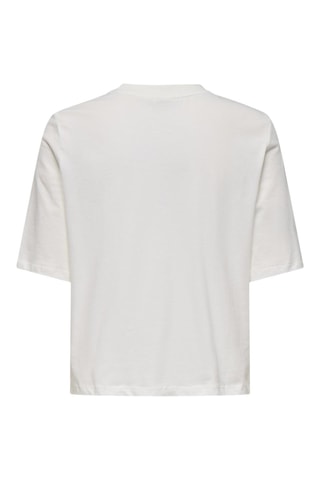 T-shirt en coton biologique - Blanc - Only