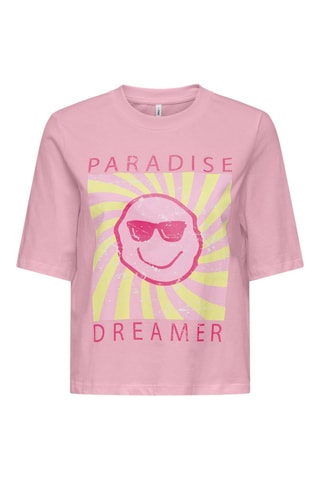 T-shirt en coton biologique - Rose - Only