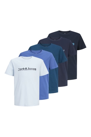 5 t-shirts - Bleu et blanc - Jack&Jones Junior
