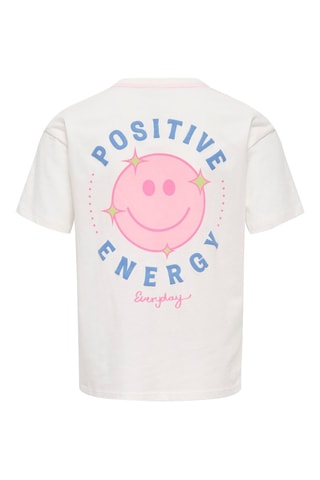 T-shirt loose en coton biologique  -  Blanc - Kids Only Girl