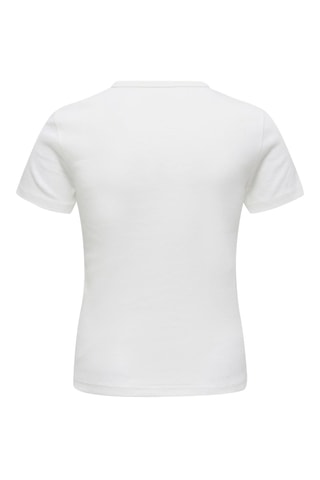 T-shirt slim en coton biologique  -  Blanc - Kids Only Girl