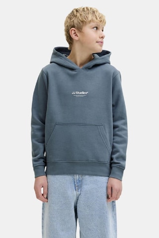 Sweat à capuche en coton biologique - Bleu cobalt - Jack&Jones Junior