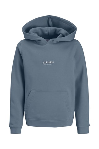 Sweat à capuche en coton biologique - Bleu cobalt - Jack&Jones Junior